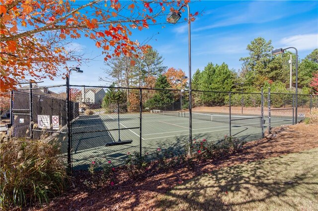 view of tennis court