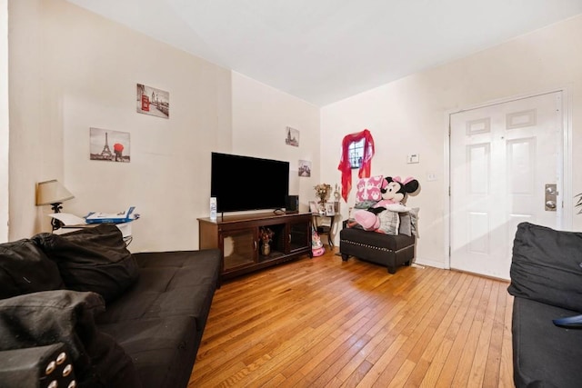 living area with light wood finished floors