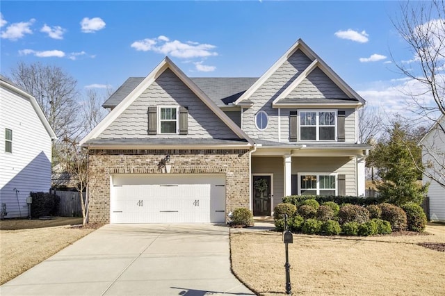 craftsman-style home with a garage