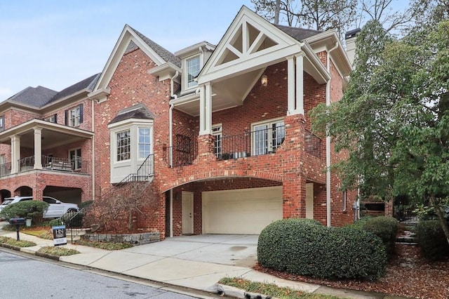 front facade with a garage