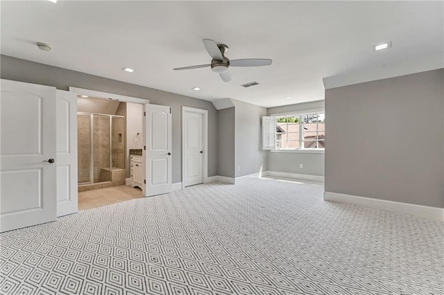 2444 Ballantrae Cir, Cumming, GA 30041 - unfurnished bedroom featuring baseboards, light carpet, recessed lighting, and visible vents