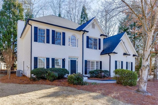 colonial home with central AC