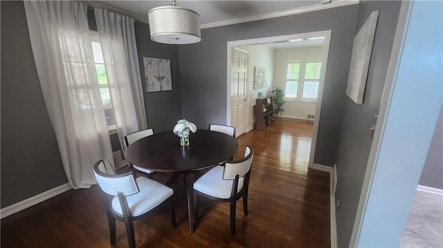 2132 Clairmont Rd, Brookhaven, GA 30033 - dining area featuring wood finished floors, baseboards, and ornamental molding