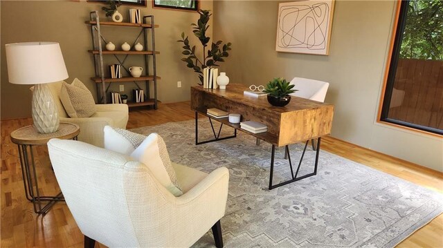 2132 Clairmont Rd, Brookhaven, GA 30033 - office area with wood finished floors