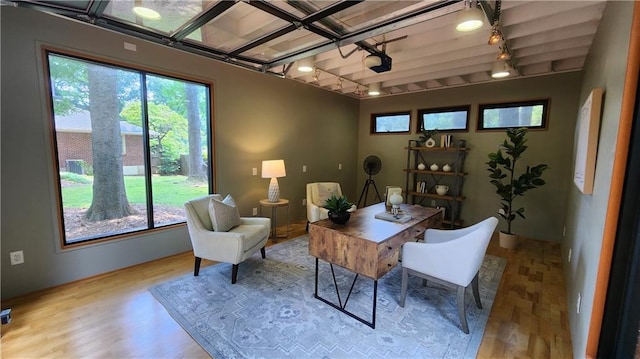 2132 Clairmont Rd, Brookhaven, GA 30033 - office featuring rail lighting and light wood finished floors
