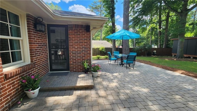 2132 Clairmont Rd, Brookhaven, GA 30033 - view of patio featuring outdoor dining area and a fenced backyard