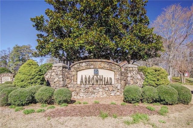 view of community sign