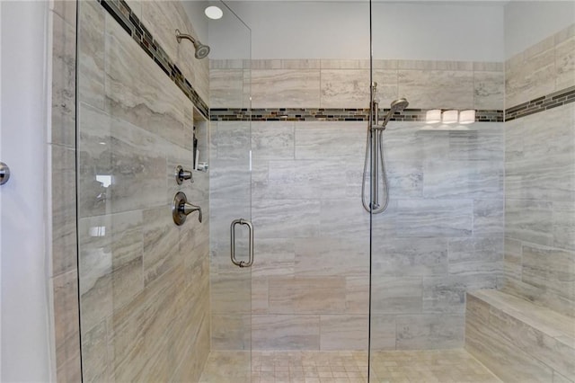 bathroom with an enclosed shower