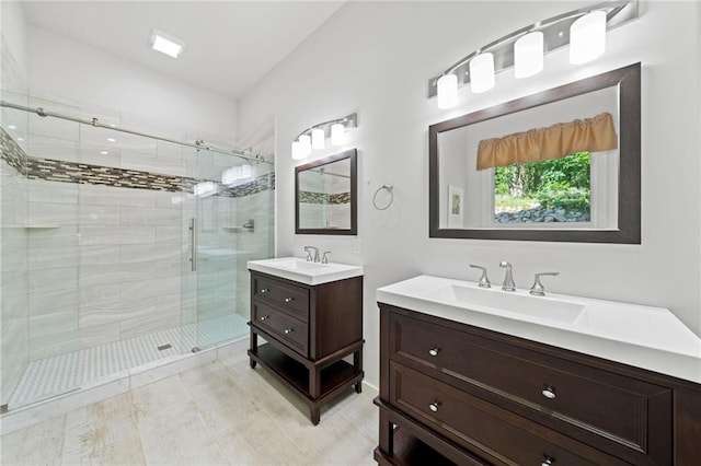 304 Old Cove Rd N, Jasper, GA 30143 - full bath featuring two vanities and a stall shower