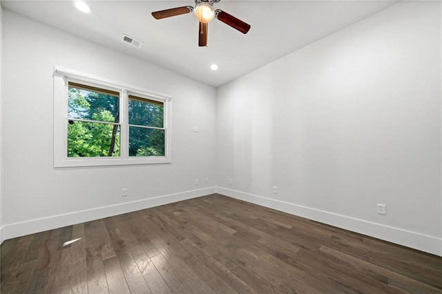 304 Old Cove Rd N, Jasper, GA 30143 - unfurnished room with dark wood finished floors, ceiling fan, and recessed lighting