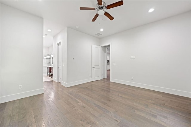 304 Old Cove Rd N, Jasper, GA 30143 - unfurnished bedroom featuring wood finished floors, recessed lighting, and ceiling fan