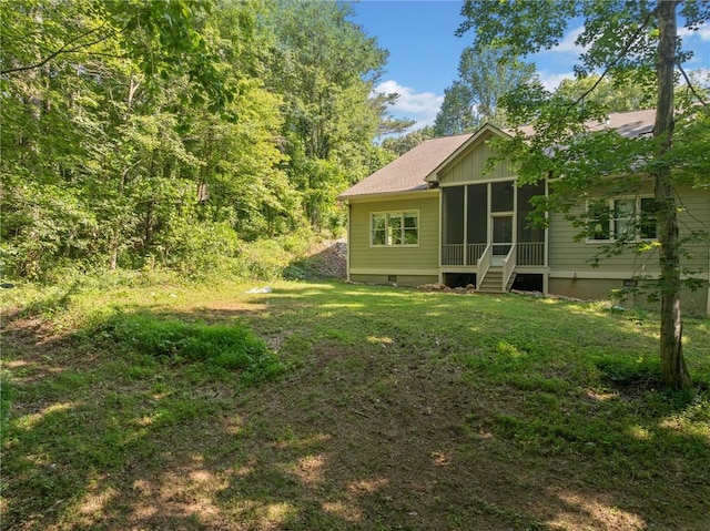 304 Old Cove Rd N, Jasper, GA 30143 - view of grassy yard featuring a sunroom