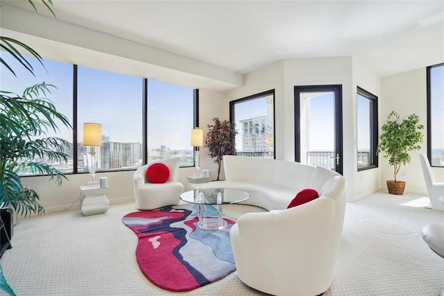 2828 Peachtree Rd NW Unit 2002, Atlanta, GA 30305 - living room with carpet floors and baseboards