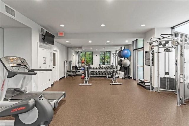 2828 Peachtree Rd NW Unit 2002, Atlanta, GA 30305 - workout area with recessed lighting