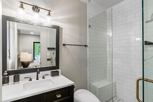 1430 N Harris Rdg, Atlanta, GA 30327 - bathroom with ensuite bathroom, a shower stall, vanity, and toilet