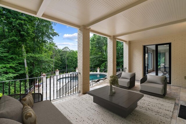 1430 N Harris Rdg, Atlanta, GA 30327 - view of patio with a balcony and an outdoor hangout area