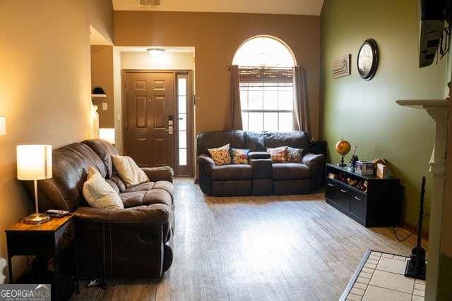 3269 N Winds Trl N, Douglasville, GA 30135 - living room featuring wood finished floors