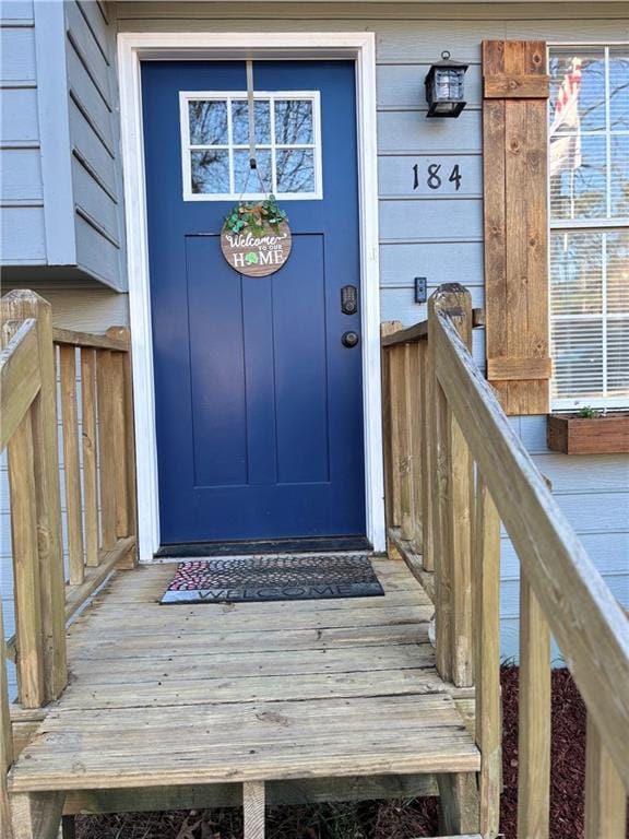 view of doorway to property