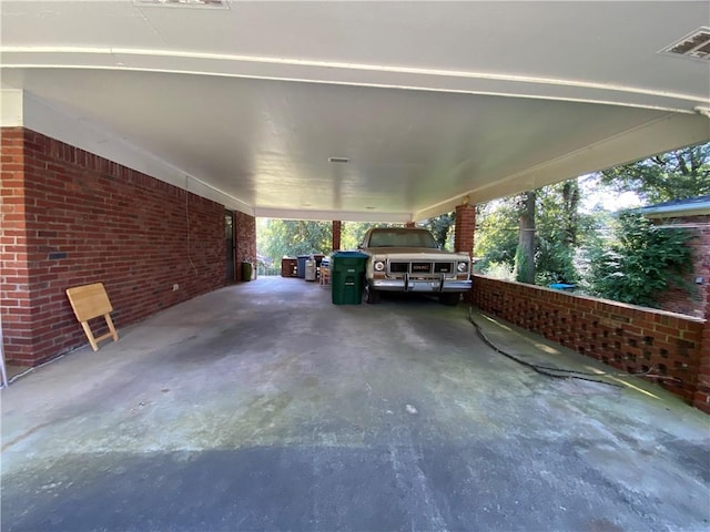 view of patio with a carport