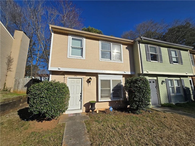 view of front of home with brick siding