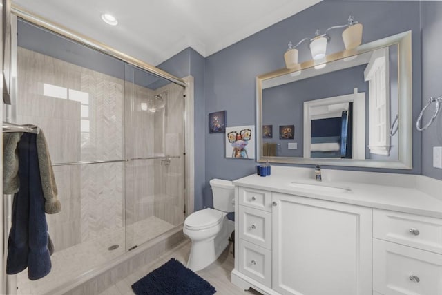 10150 Cedar Ridge Dr, Milton, GA 30004 - full bathroom with vanity and a stall shower