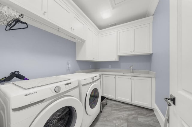10150 Cedar Ridge Dr, Milton, GA 30004 - laundry area featuring cabinet space and washer and dryer