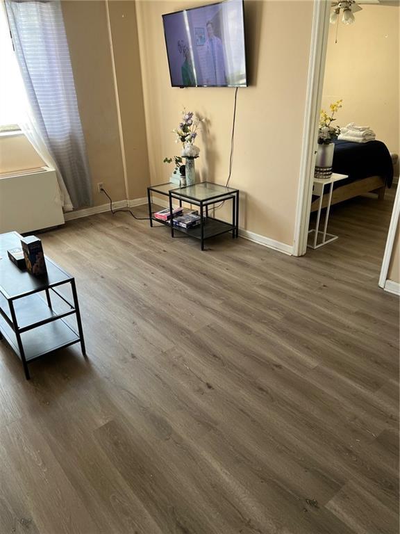 interior space featuring dark hardwood / wood-style flooring