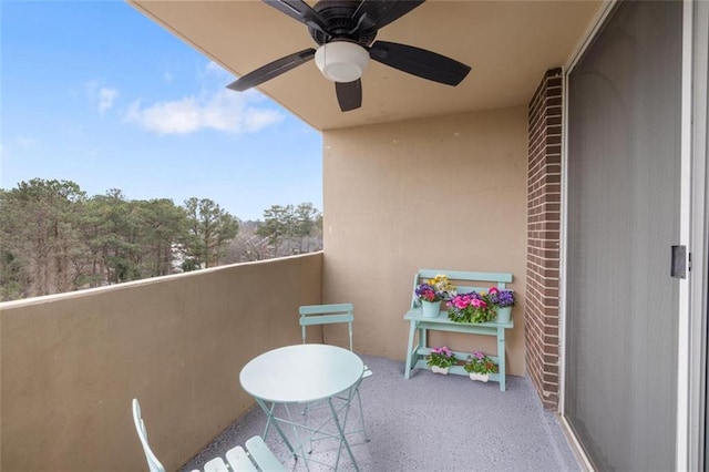 1501 Clairmont Rd Unit 1027, Decatur, GA 30033 - balcony with ceiling fan
