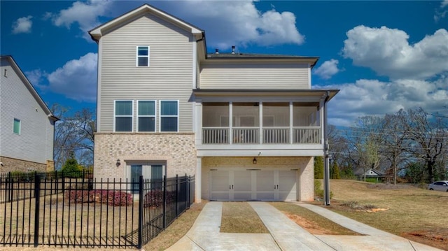 3173 Rockbridge Rd, Avondale Estates, GA 30002 - view of front of home with driveway, brick siding, and a garage