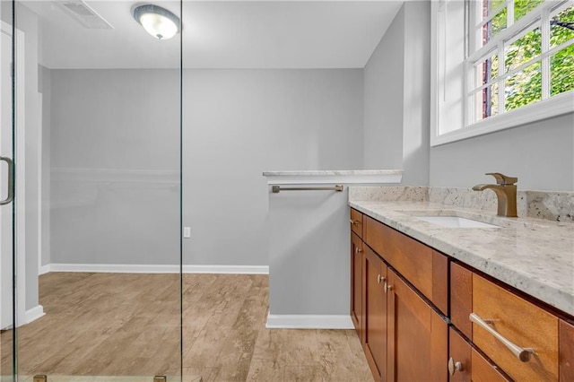 4331 E Kings Point Cir, Dunwoody, GA 30338 - bathroom with vanity and baseboards