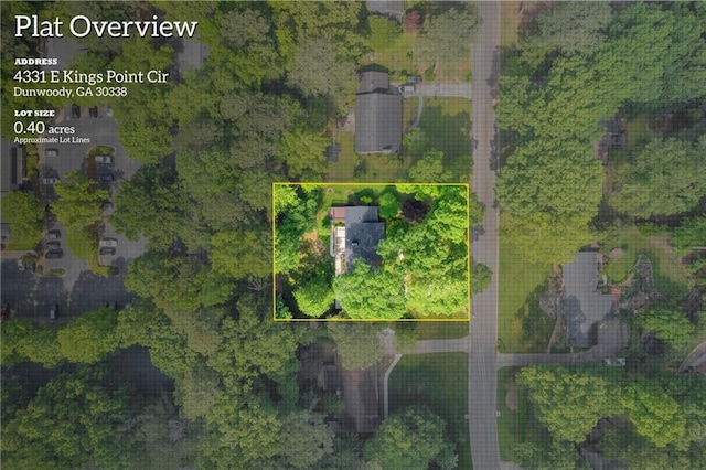 4331 E Kings Point Cir, Dunwoody, GA 30338 - aerial view