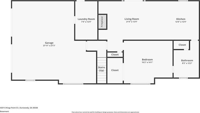 4331 E Kings Point Cir, Dunwoody, GA 30338 - home floor plan