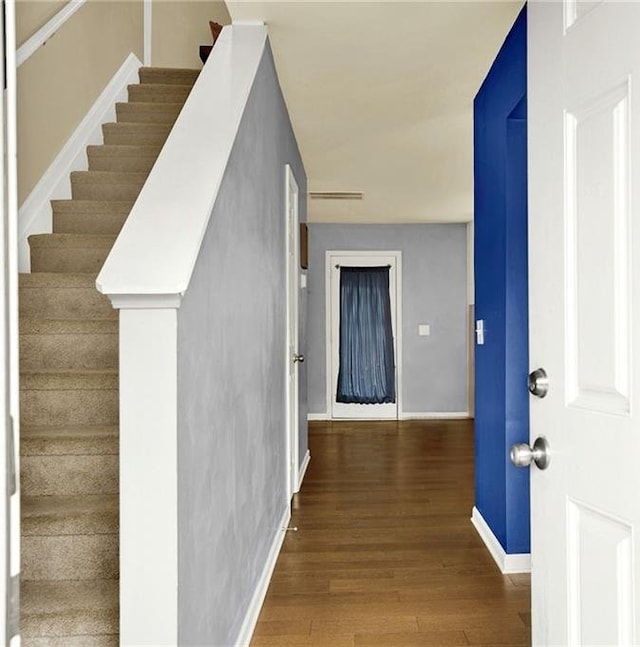 interior space featuring wood-type flooring