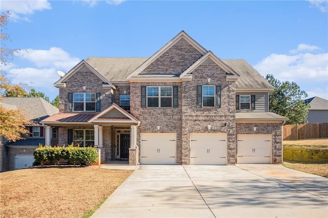 craftsman-style home featuring a garage