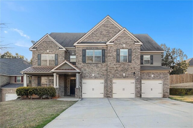 craftsman-style house with a garage