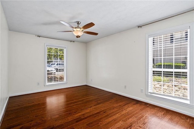 3701 Essex Ave Unit 2, Atlanta, GA 30339 - unfurnished room with ceiling fan, wood finished floors, and baseboards