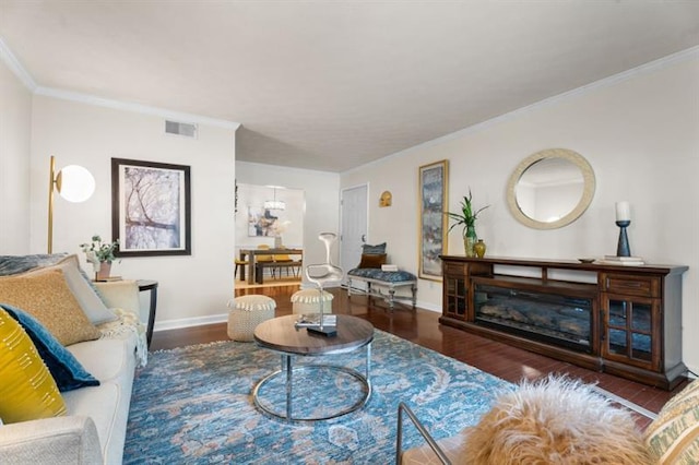 3701 Essex Ave Unit 2, Atlanta, GA 30339 - living area with wood finished floors, baseboards, and ornamental molding