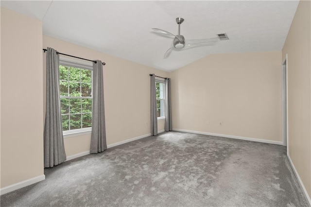 2680 Pine Tree Rd NE Unit 2, Atlanta, GA 30324 - carpeted spare room with vaulted ceiling and a ceiling fan