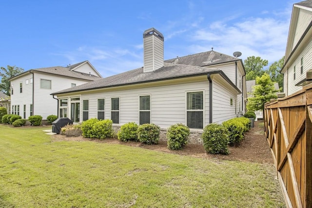 11375 Crestview Ter, Johns Creek, GA 30024 - rear view of property with a chimney and a shingled roof