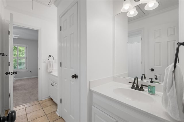 1045 River Pt, Suwanee, GA 30024 - full bathroom featuring vanity and tile patterned flooring