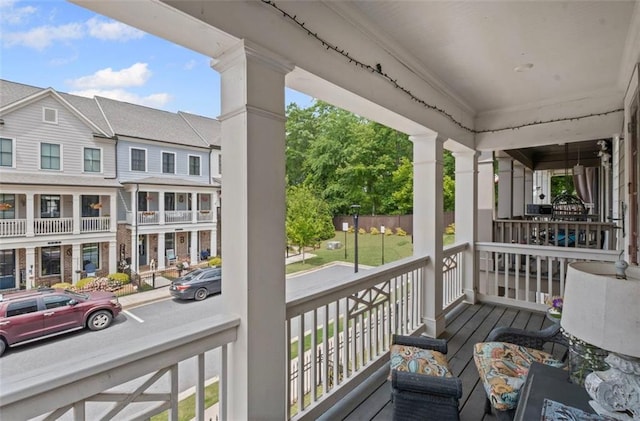 balcony with a porch