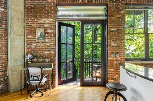 3235 Roswell Rd NE Unit 505, Atlanta, GA 30305 - doorway to outside featuring wood finished floors
