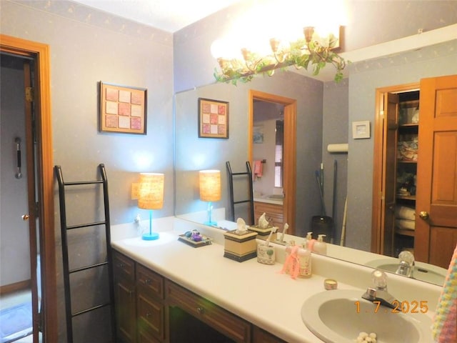 bathroom with vanity