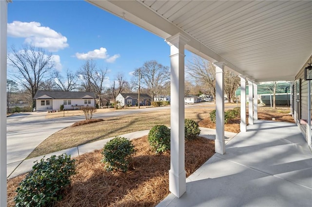 view of patio / terrace with a porch