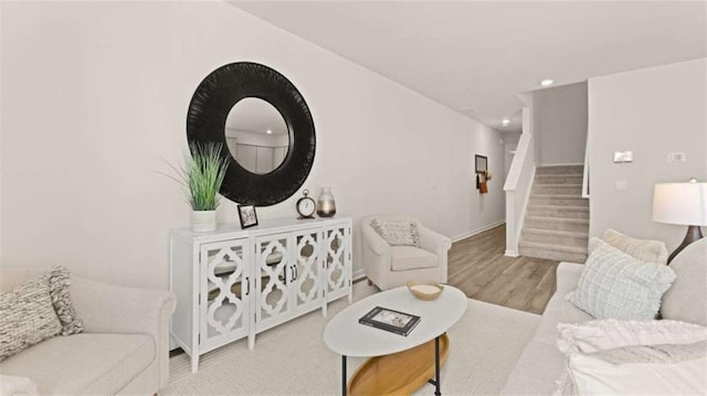 321 Sound Cir, Stockbridge, GA 30281 - living room with stairway, recessed lighting, and wood finished floors