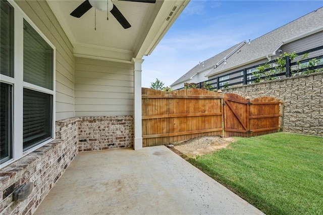1637 Short Shadow Ln, Snellville, GA 30078 - view of patio featuring ceiling fan