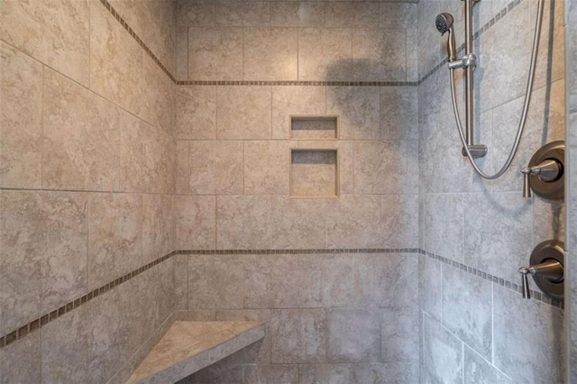 details featuring a tile shower