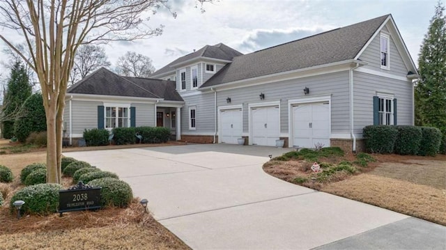 front of property featuring a garage