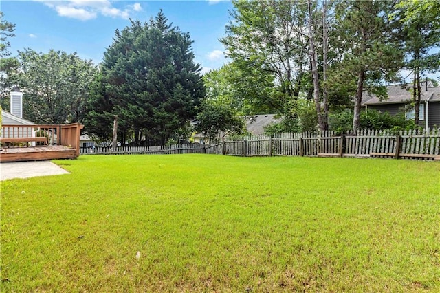 11885 Carriage Park Ln, Duluth, GA 30097 - fenced backyard with a wooden deck