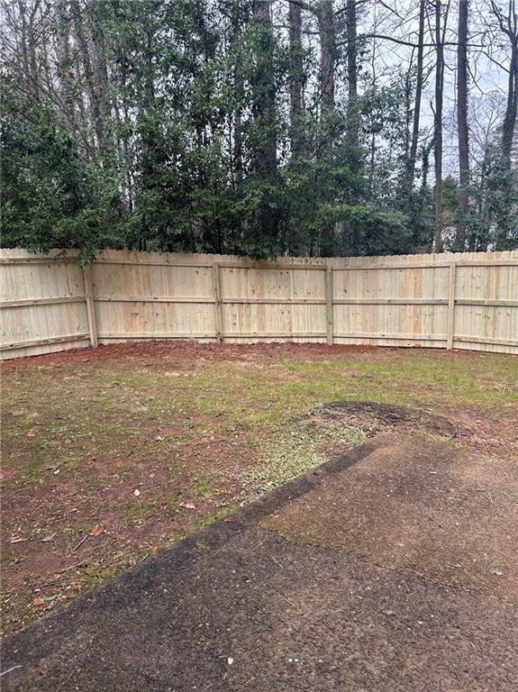 view of yard with fence private yard